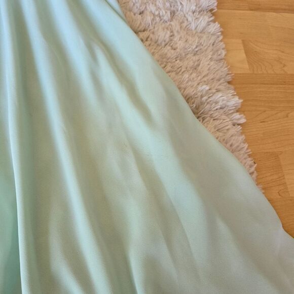 Monica Richards Mint Green Dress with Silver Embellishment Vtg size 5 - Picture 10 of 16